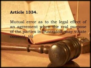 article 1334 explanation and example|Article 1334. Mutual error as to the legal effect of an .